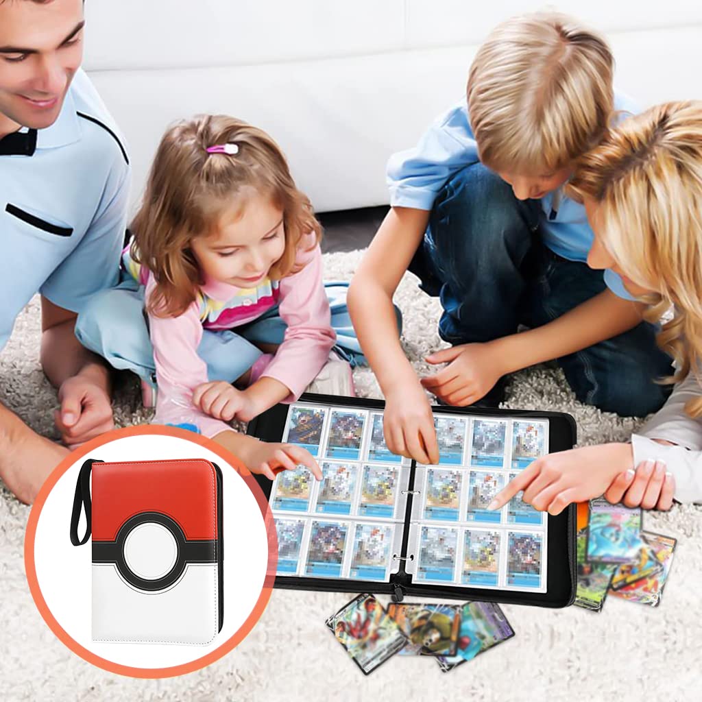 PATPAT Poke-mon Binder, Big Size Cards Collector Album for 720 Poke-mon Cards Cartoon Prints Zipper Bag Trading Card Binder Poke-mon Cards Collection Bag Game Cards Case Gift for Kids Boys Girls PATPAT Poke-mon Binder, Big Size Cards Collector Album for 720 Poke-mon Cards Cartoon Prints Zipper Bag Trading Card Binder Poke-mon Cards Collection Bag Game Cards Case Gift for Kids Boys Girls